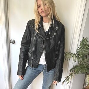 Super cool 90s  fringe vintage leather jacket